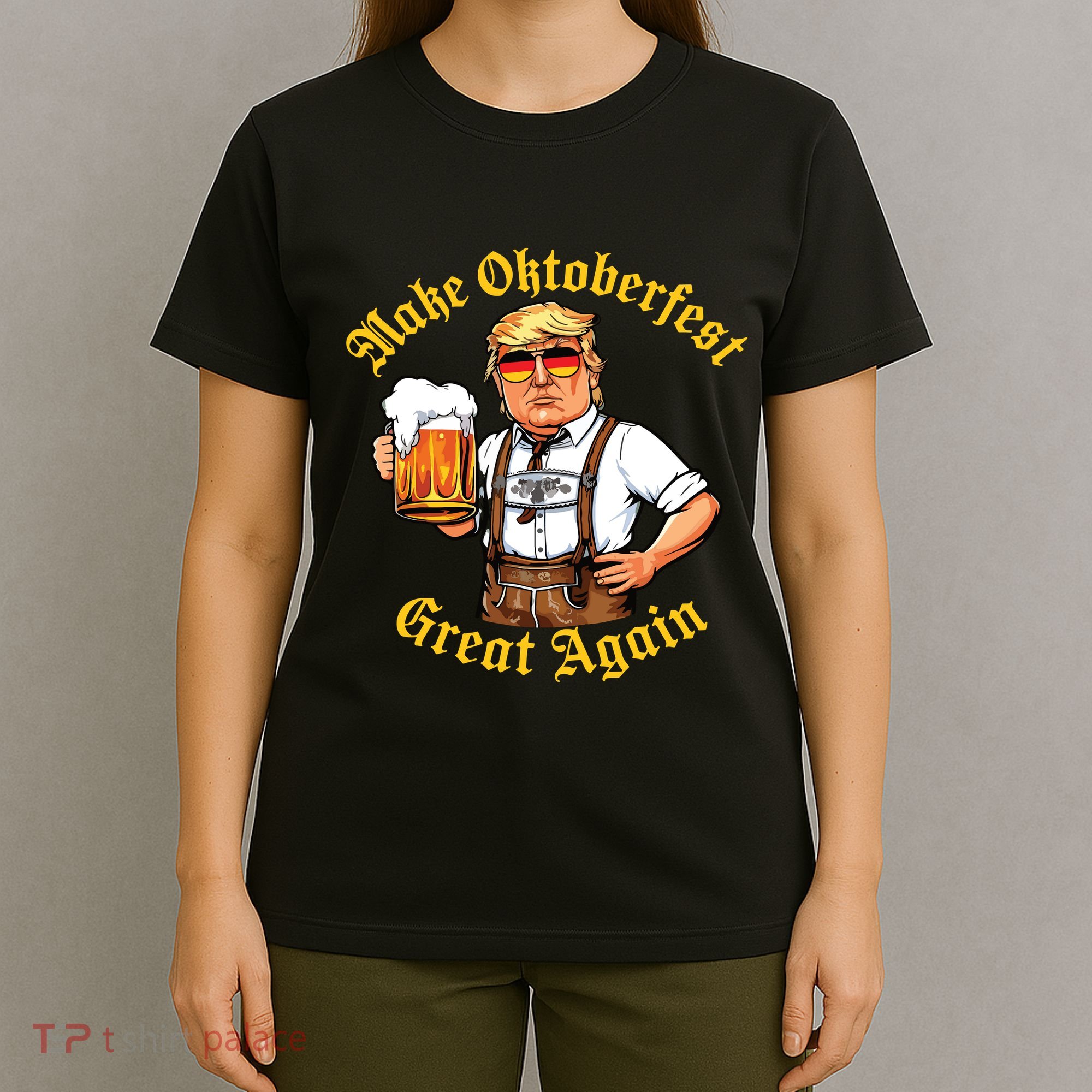 Make Oktoberfest Great Again Funny Trump Drink Beer Prost T-Shirt