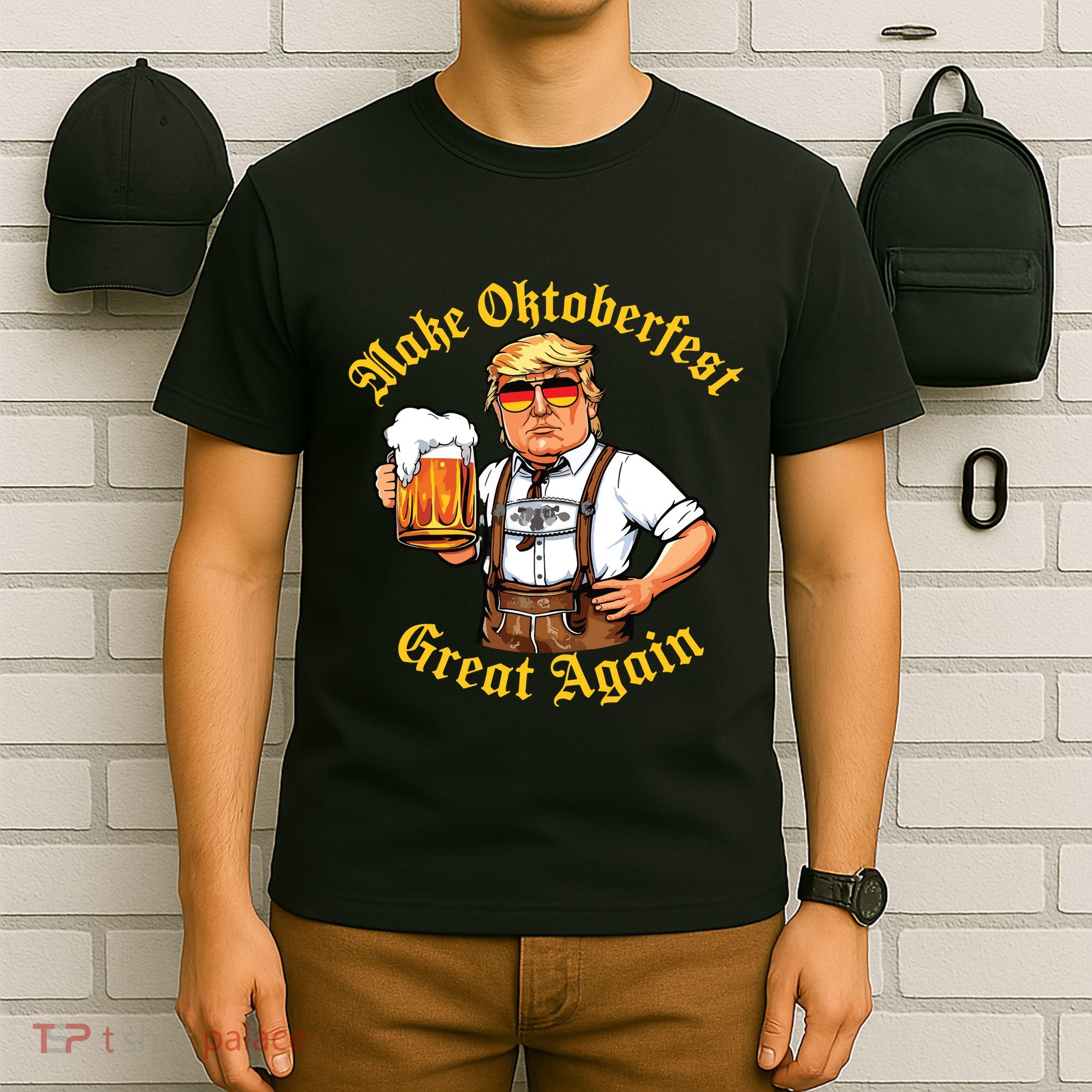 Make Oktoberfest Great Again Funny Trump Drink Beer Prost T-Shirt