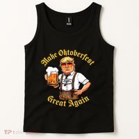 Make Oktoberfest Great Again Funny Trump Drink Beer Prost Tank Top thumb 2