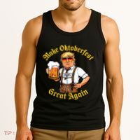 Make Oktoberfest Great Again Funny Trump Drink Beer Prost Tank Top thumb 3