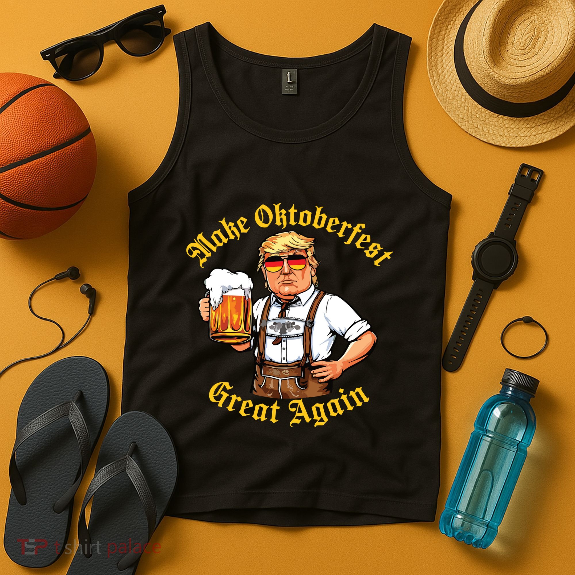 Make Oktoberfest Great Again Funny Trump Drink Beer Prost Tank Top