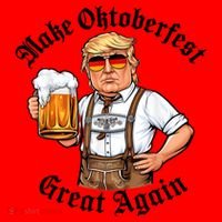 Make Oktoberfest Great Again Funny Trump Drink Beer Prost Santa Hat thumb 1