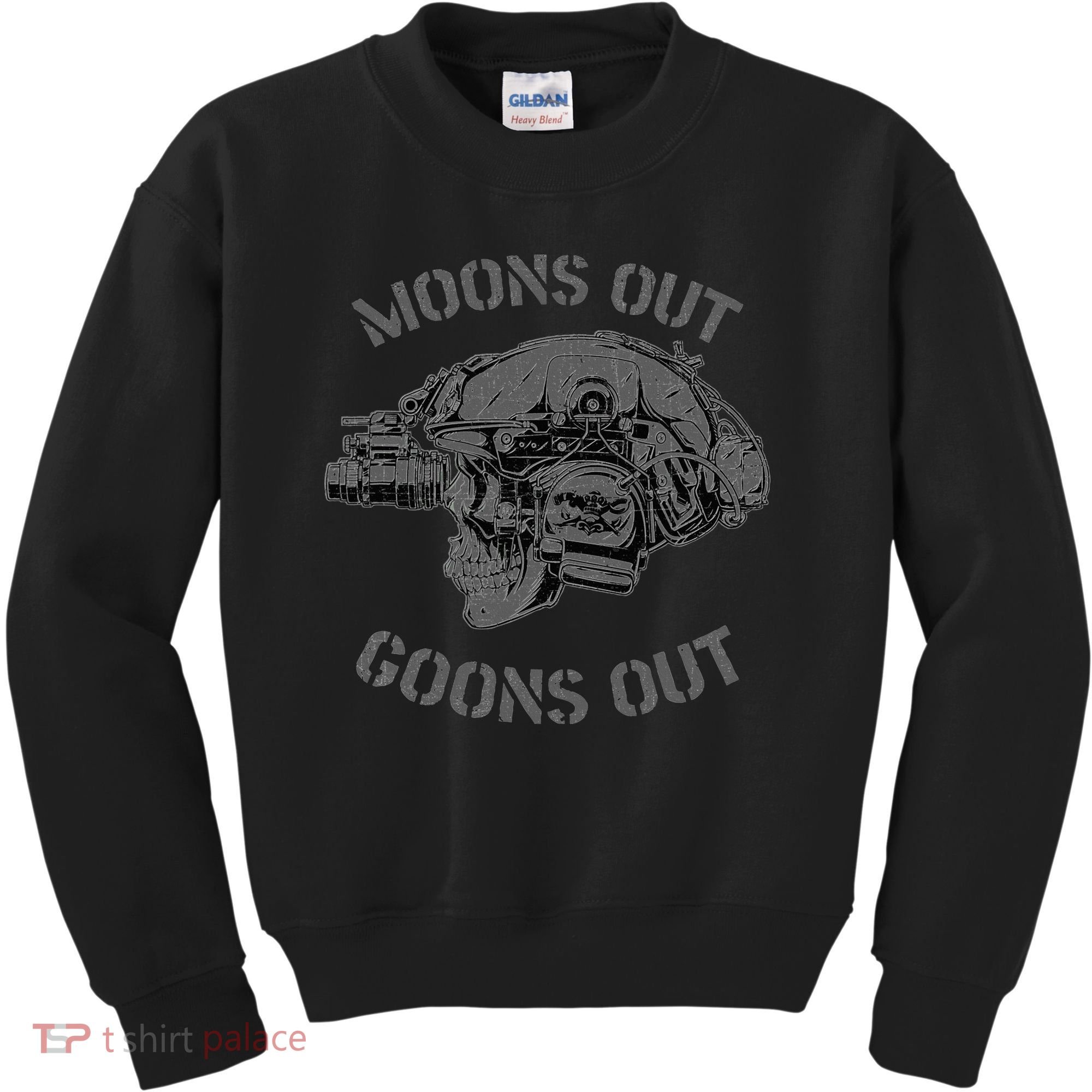 MoonS Out Goons Out Skull Helmet Nvgs Nsw Swcc Dbg Pin Kids Sweatshirt