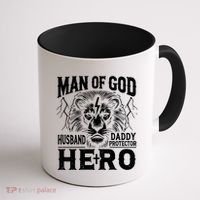 Man Of God Husband Daddy Protector Hero Coffee Mug thumb 1