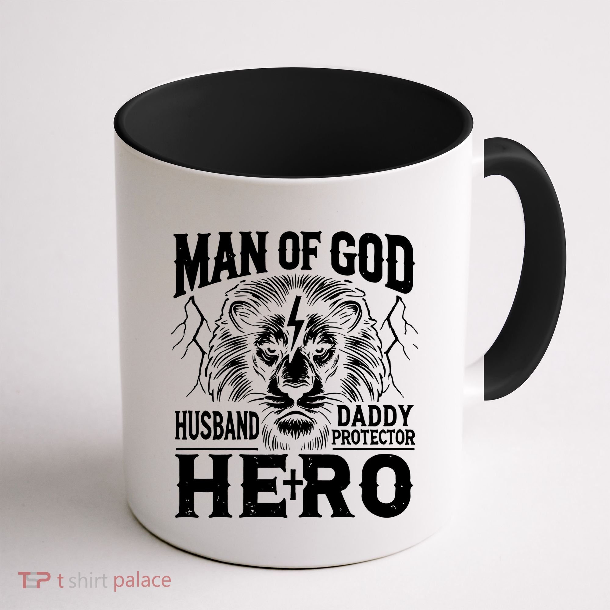 Man Of God Husband Daddy Protector Hero Coffee Mug