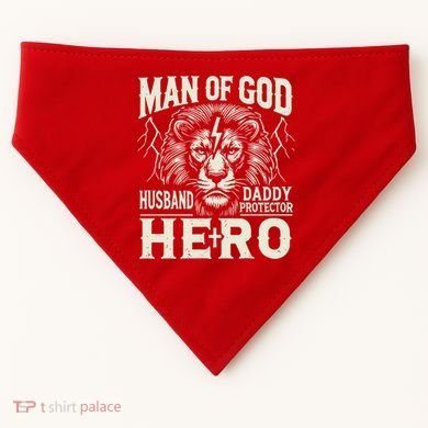 Man Of God Husband Daddy Protector Hero USA-Made Doggie Bandana