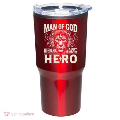 Man Of God Husband Daddy Protector Hero Tumbler