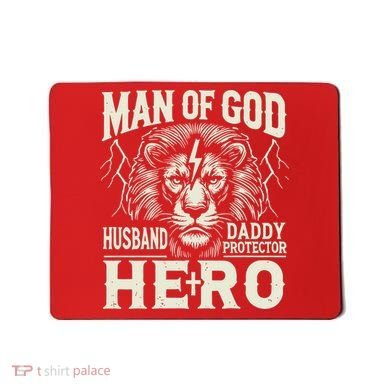 Man Of God Husband Daddy Protector Hero Mousepad