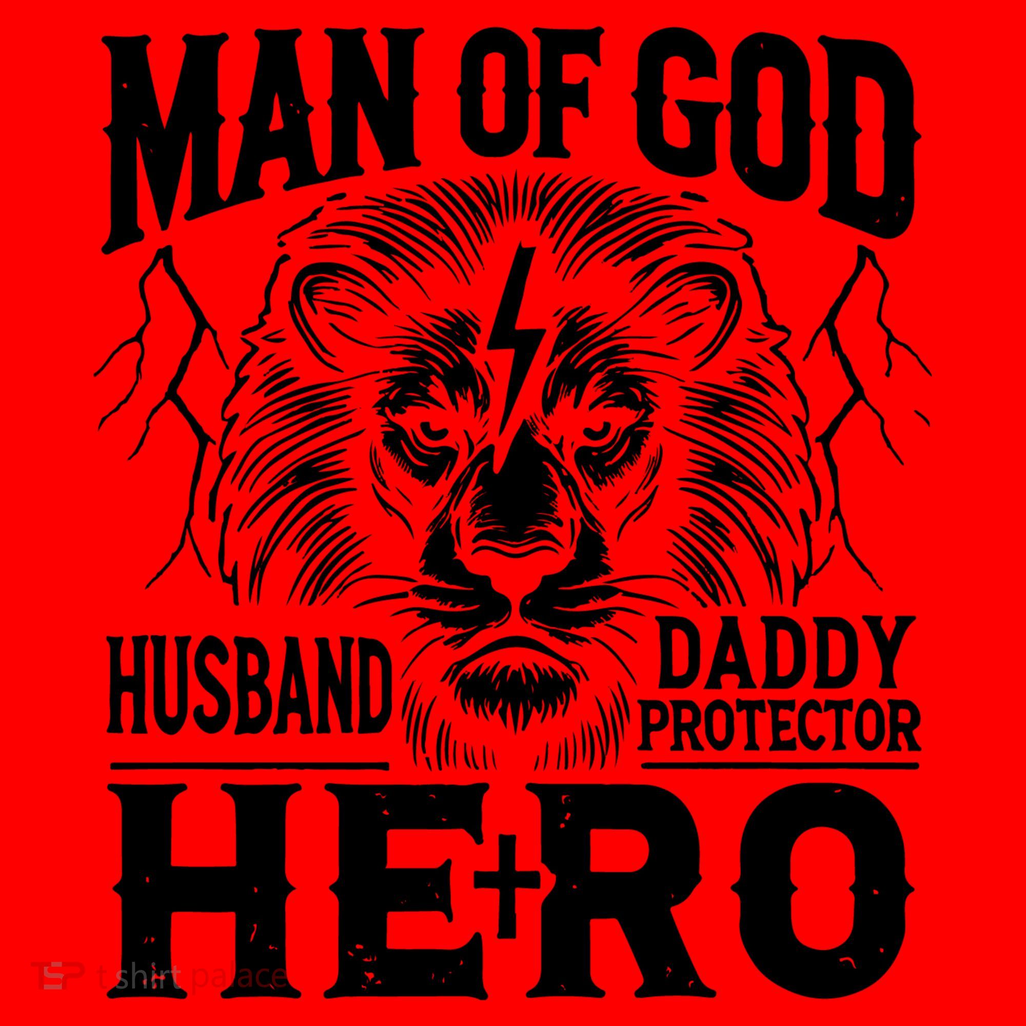 Man Of God Husband Daddy Protector Hero Santa Hat