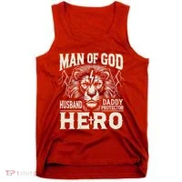 Man Of God Husband Daddy Protector Hero Tank Top thumb 0