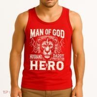 Man Of God Husband Daddy Protector Hero Tank Top thumb 3