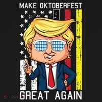 Make Oktoberfest Great Again Oktoberfest Trump American Flag Funny Gift Pajama Set thumb 2