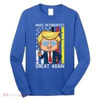 Make Oktoberfest Great Again Oktoberfest Trump American Flag Funny Gift Long Sleeve Shirt thumb 0