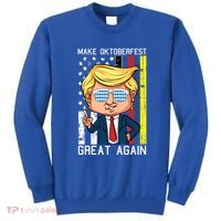 Make Oktoberfest Great Again Oktoberfest Trump American Flag Funny Gift Sweatshirt thumb 0