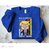 Make Oktoberfest Great Again Oktoberfest Trump American Flag Funny Gift Sweatshirt thumb 2