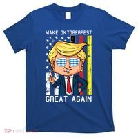Make Oktoberfest Great Again Oktoberfest Trump American Flag Funny Gift T-Shirt thumb 0