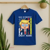 Make Oktoberfest Great Again Oktoberfest Trump American Flag Funny Gift T-Shirt thumb 2