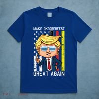 Make Oktoberfest Great Again Oktoberfest Trump American Flag Funny Gift T-Shirt thumb 5