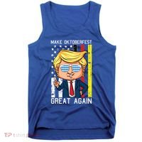 Make Oktoberfest Great Again Oktoberfest Trump American Flag Funny Gift Tank Top thumb 0