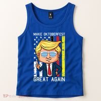 Make Oktoberfest Great Again Oktoberfest Trump American Flag Funny Gift Tank Top thumb 2