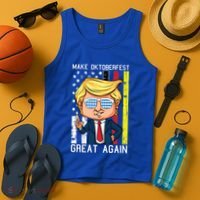 Make Oktoberfest Great Again Oktoberfest Trump American Flag Funny Gift Tank Top thumb 4