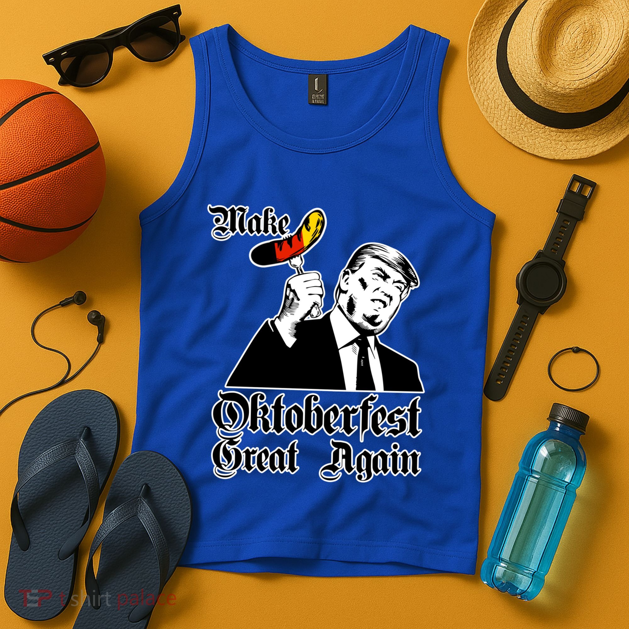 Make Oktoberfest Great Again Gery Flag Gift Beer Lovers Gift Tank Top