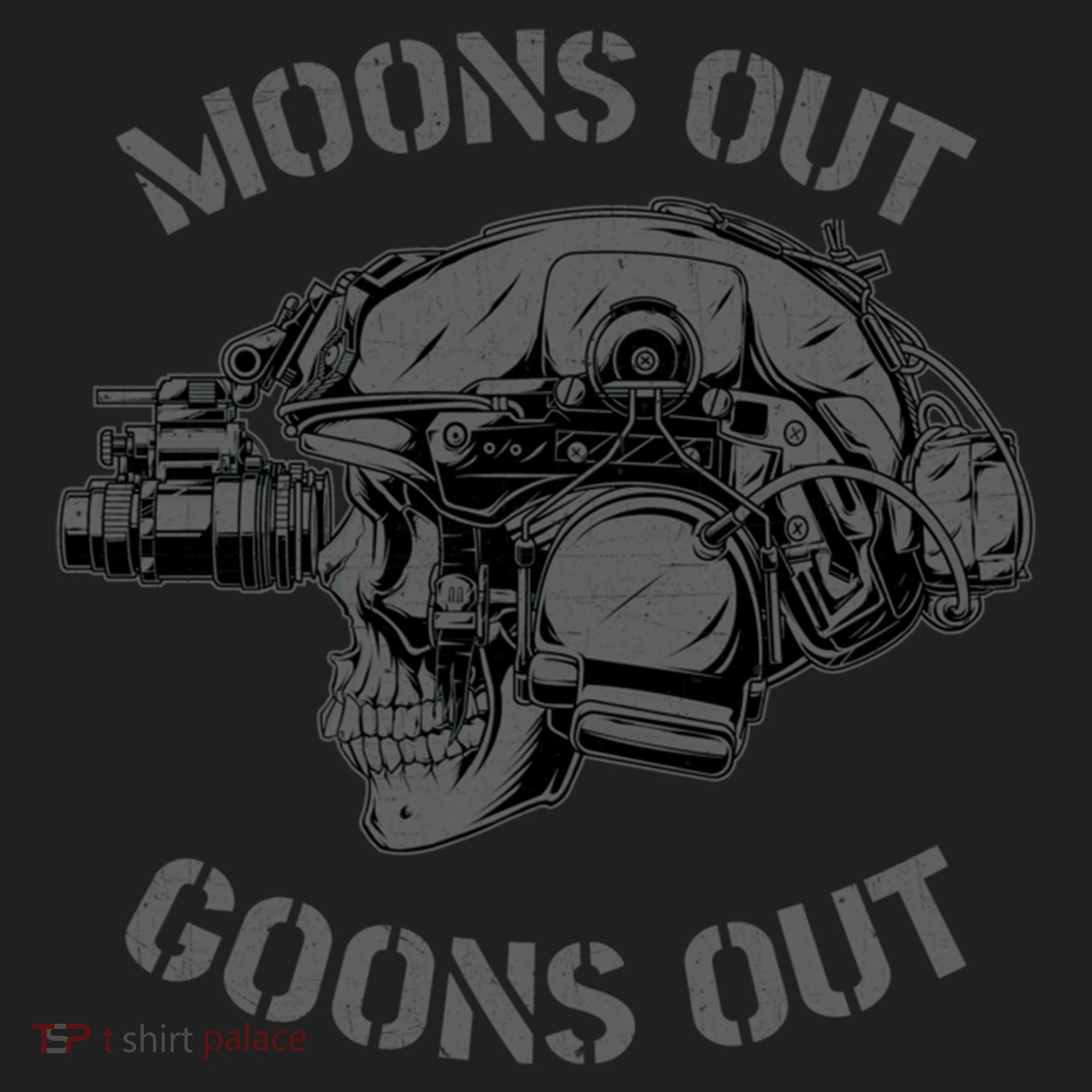 Moons Out Goons Out Skull Helmet Nvgs Military S Gift Beanie