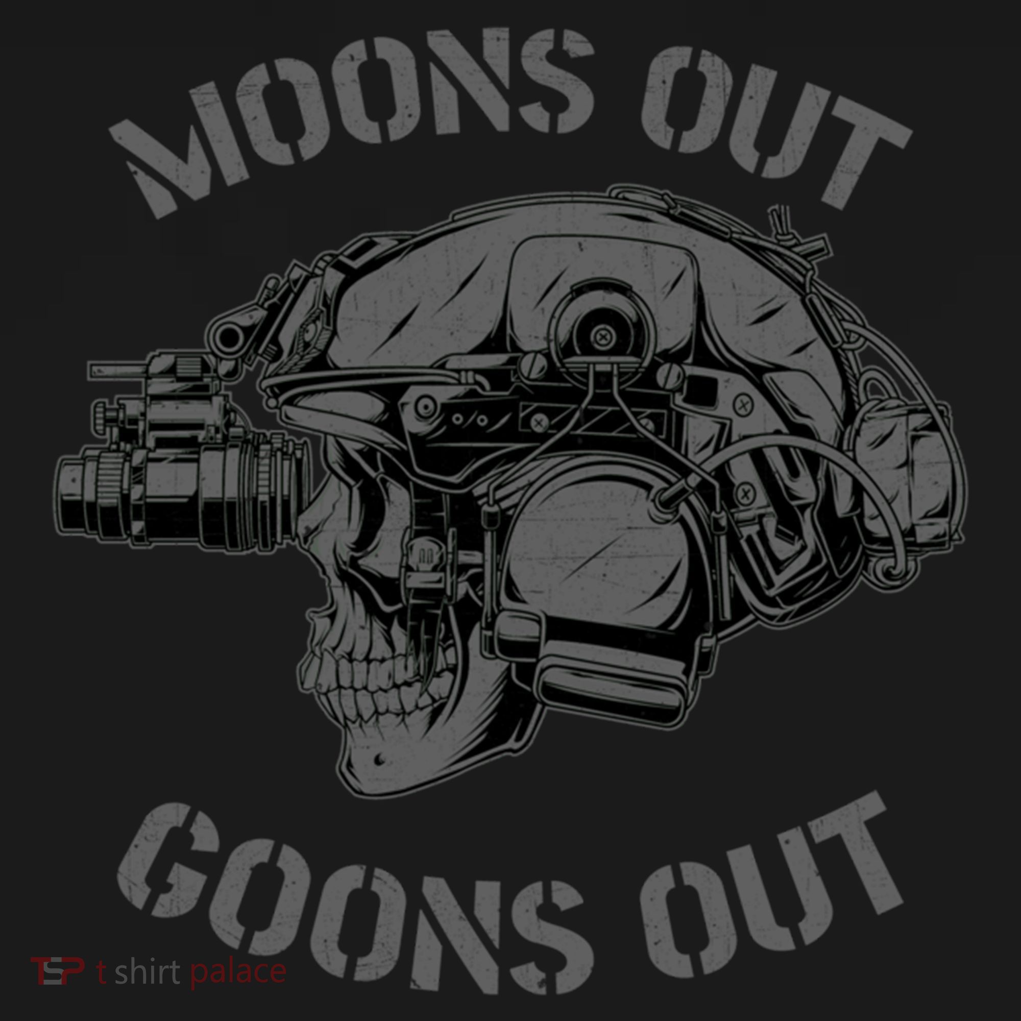 Moons Out Goons Out Skull Helmet Nvgs Military S Gift Pajama Set