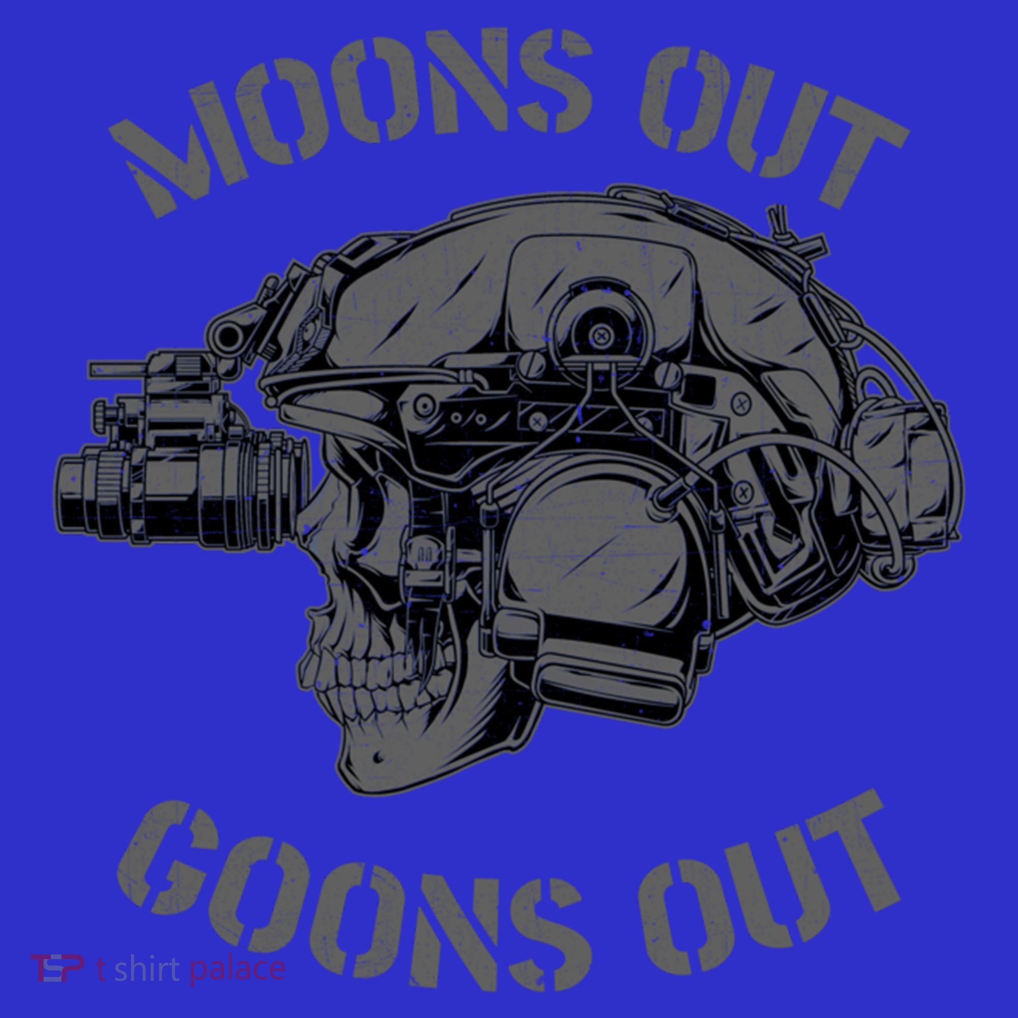 Moons Out Goons Out Skull Helmet Nvgs Military S Gift Women's Tank Top