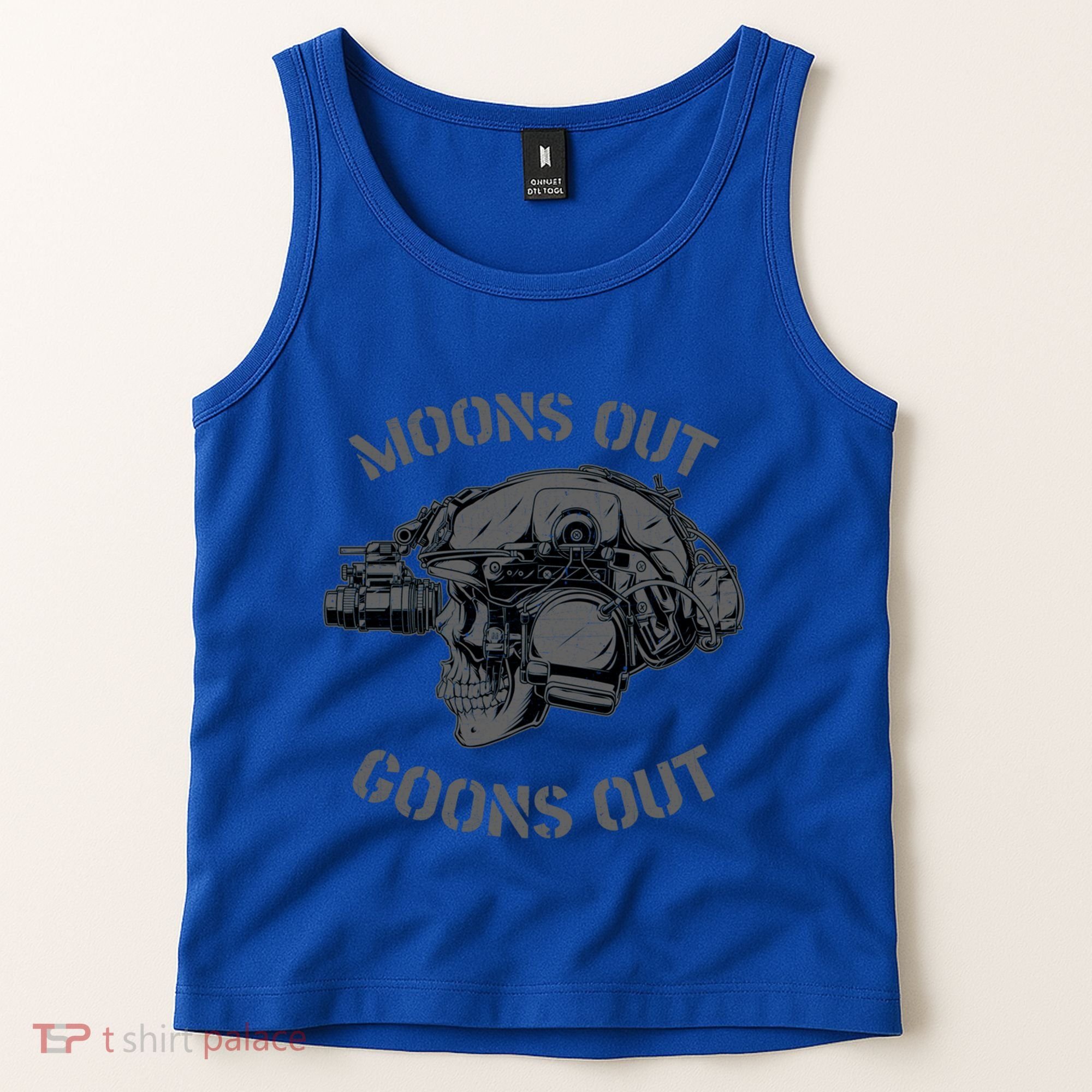 Moons Out Goons Out Skull Helmet Nvgs Military S Gift Tank Top