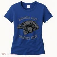 Moons Out Goons Out Skull Helmet Nvgs Military S Gift Women's T-Shirt thumb 0