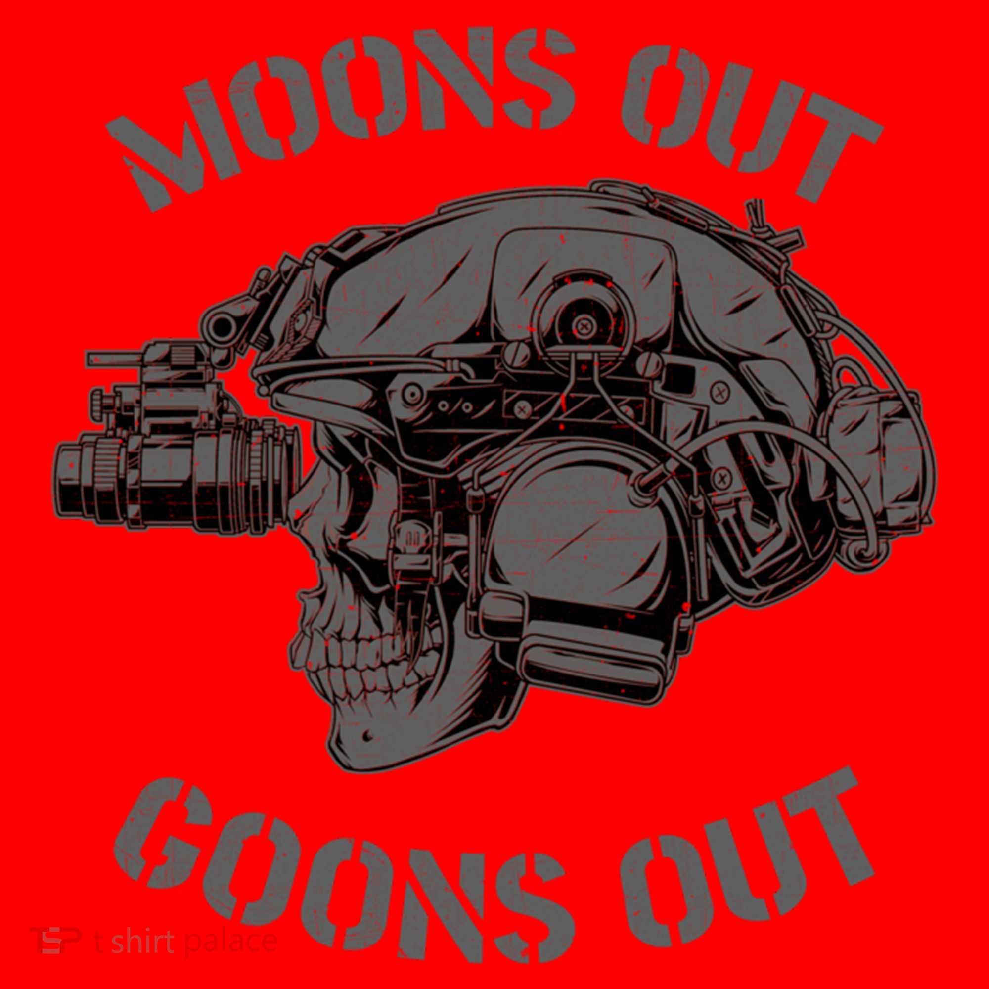 Moons Out Goons Out Skull Helmet Nvgs Military S Gift Santa Hat