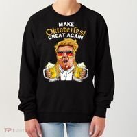 Make Oktoberfest Great Again Funny Trump Beer Mug Meaningful Gift Women's Sweatshirt thumb 0