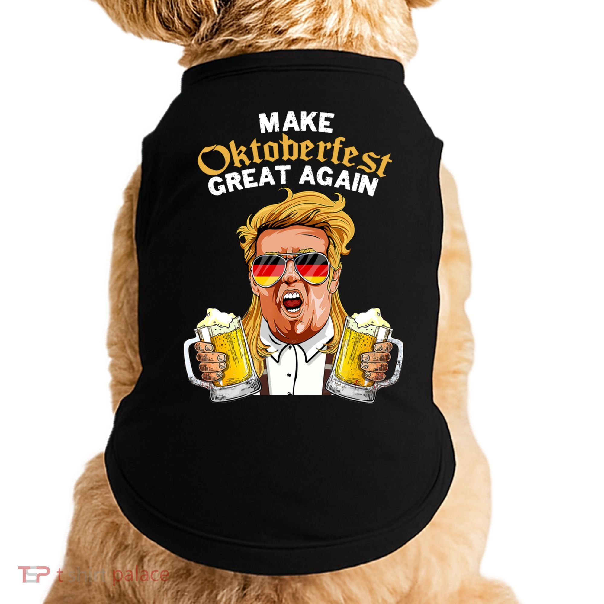 Make Oktoberfest Great Again Funny Trump Beer Mug Meaningful Gift Doggie Tank
