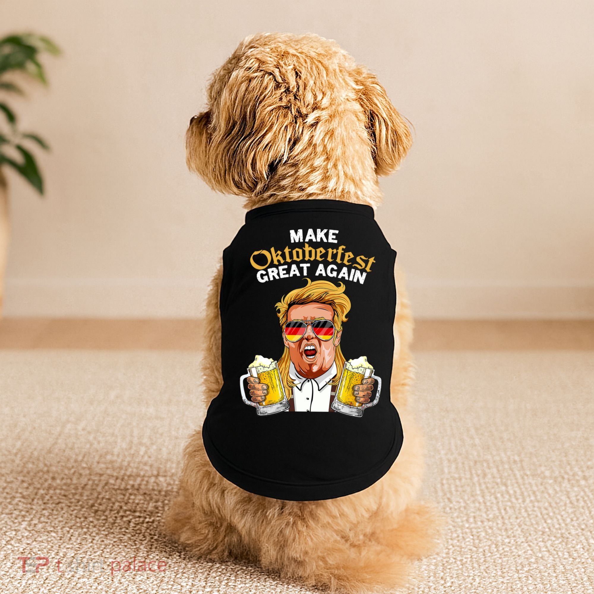 Make Oktoberfest Great Again Funny Trump Beer Mug Meaningful Gift Doggie Tank