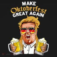 Make Oktoberfest Great Again Funny Trump Beer Mug Meaningful Gift Women's Hoodie thumb 2