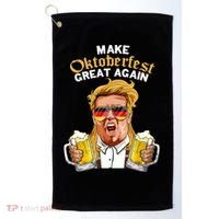 Make Oktoberfest Great Again Funny Trump Beer Mug Meaningful Gift Golf Towel thumb 0