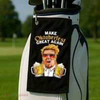 Make Oktoberfest Great Again Funny Trump Beer Mug Meaningful Gift Golf Towel thumb 2
