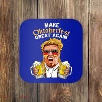 Make Oktoberfest Great Again Funny Trump Beer Mug Meaningful Gift Coaster thumb 0