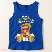 Make Oktoberfest Great Again Funny Trump Beer Mug Meaningful Gift Tank Top thumb 2