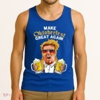 Make Oktoberfest Great Again Funny Trump Beer Mug Meaningful Gift Tank Top thumb 3