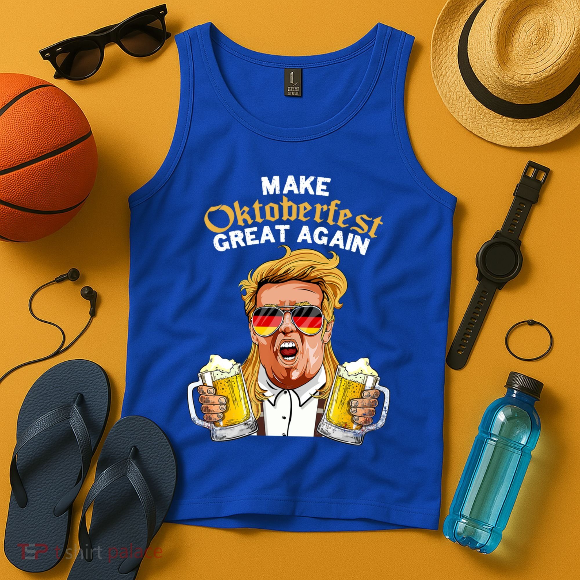 Make Oktoberfest Great Again Funny Trump Beer Mug Meaningful Gift Tank Top