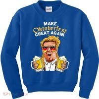Make Oktoberfest Great Again Funny Trump Beer Mug Meaningful Gift Kids Sweatshirt thumb 0