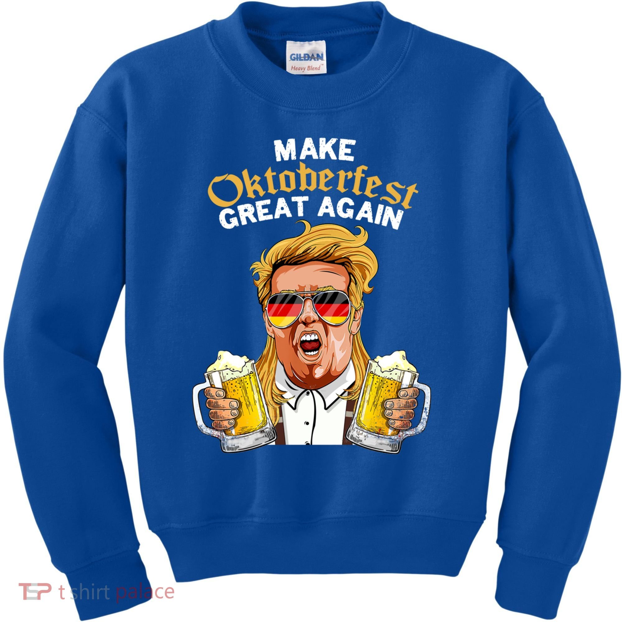 Make Oktoberfest Great Again Funny Trump Beer Mug Meaningful Gift Kids Sweatshirt