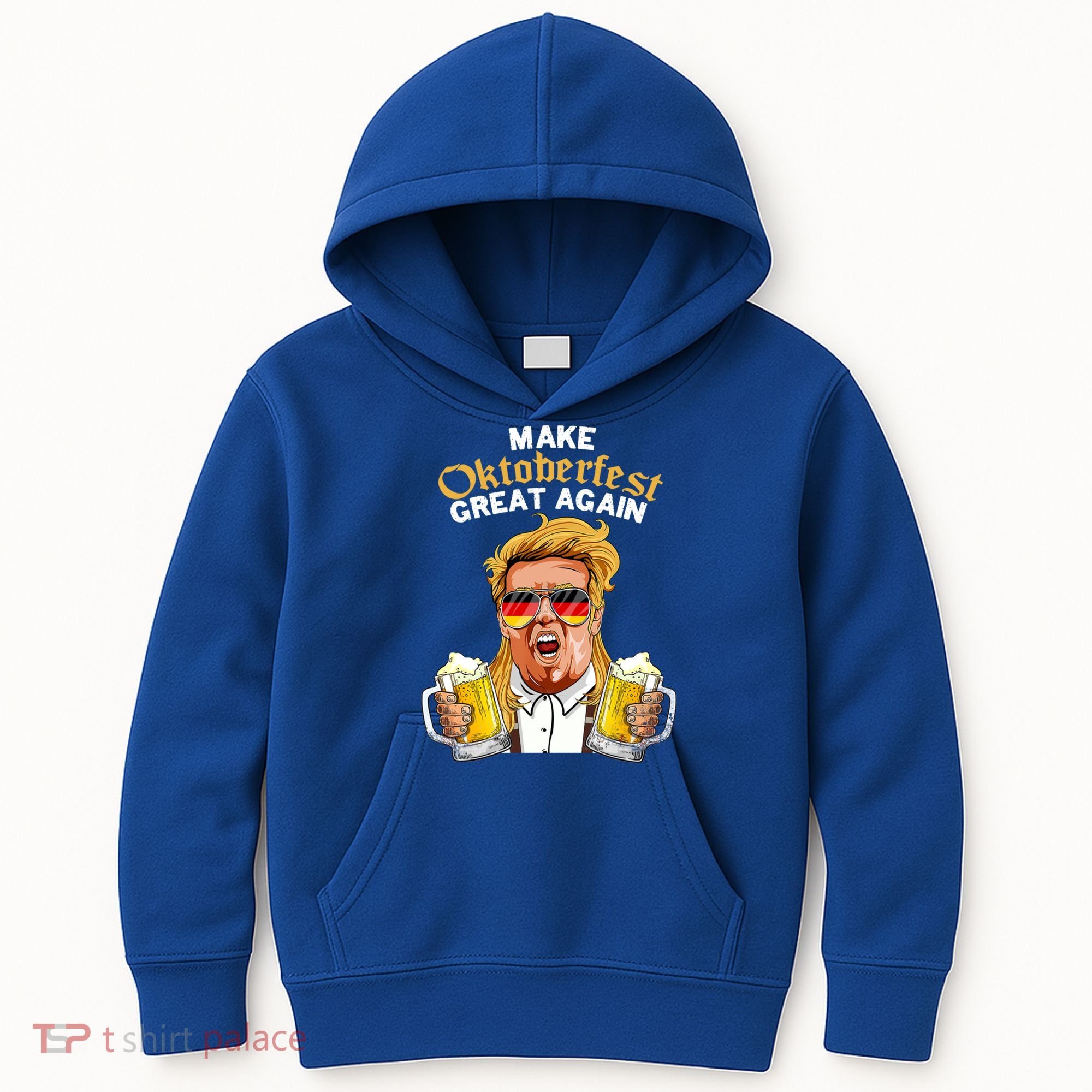Make Oktoberfest Great Again Funny Trump Beer Mug Meaningful Gift Kids Hoodie