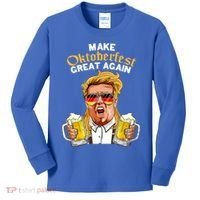 Make Oktoberfest Great Again Funny Trump Beer Mug Meaningful Gift Kids Long Sleeve Shirt thumb 0