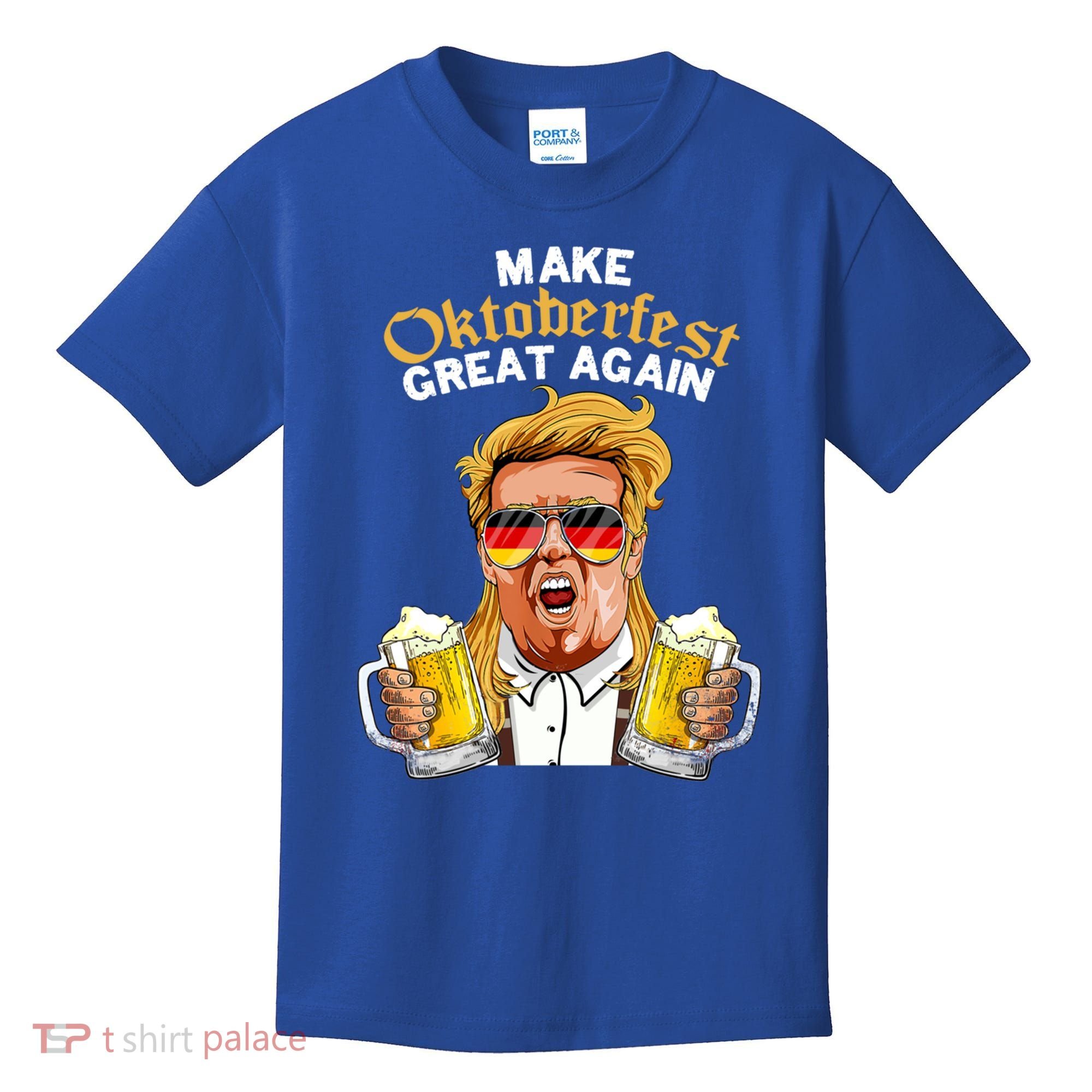 Make Oktoberfest Great Again Funny Trump Beer Mug Meaningful Gift Kids T-Shirt