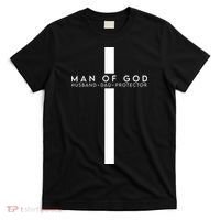 Man Of God Husband Dad Protector T-Shirt thumb 0