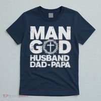 Man Of God Husband Dad Papa Grandpa Dad Father's Day T-Shirt thumb 5
