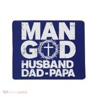 Man Of God Husband Dad Papa Grandpa Dad Father's Day Mousepad thumb 0
